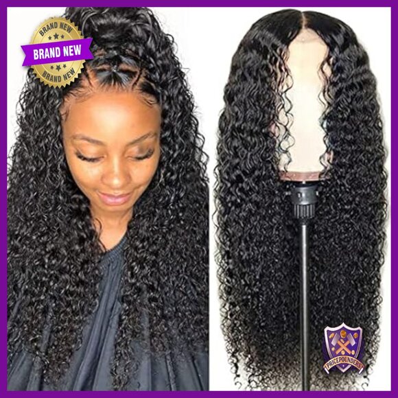 13x4 Deep Wave Lace Front Wig Human Hair 180% Density Pre Plucked 20 Inch